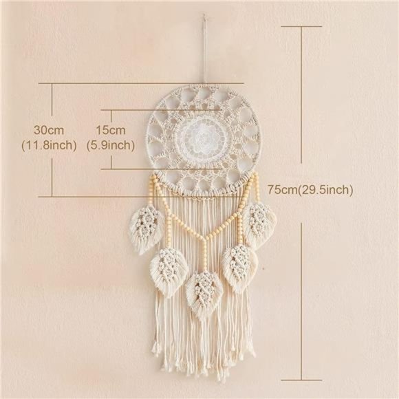 Macrame Dream Catchers for Bedroom Adult Dream Catcher Wall Decor Large Boho - Picture 4 of 6